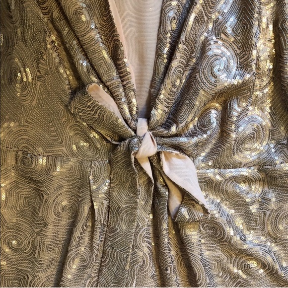 Free People Rose Gold Sequin Paris Rock Mini Dress - Picture 6 of 6